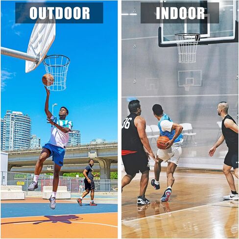 KingDolly Basketball Return Attachment with Chain Basketball Net, 360° Rotatable Track, Basketball Returner for Solo Practice, Shooting Training in Kuwait