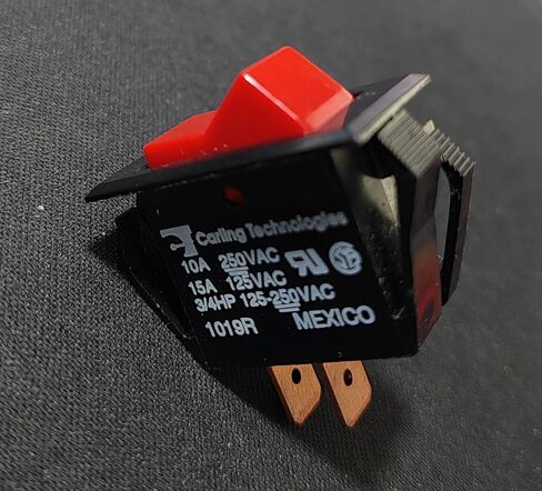 مناسبة لـ Carling Technologies 1019R Rocker Switch ON-Off 15A 125VAC 2-Pin محطات نحاسية (1 قطعة) in Kuwait