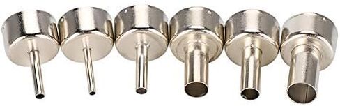 JTLB 6 قطع SMD ملحق محطة إعادة العمل فوهة مسدس الهواء الساخن، الفولاذ المقاوم للصدأ، 3 مم، 4 مم، 5 مم، 8 مم، 10 مم، 12 مم، مناسب لمحطة إعادة عمل مسدس الهواء الساخن SMD 858 in Kuwait