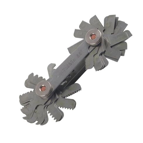 Thread Pitch Cutting 52Pcs Metric & Imperial Measuring Tool Stainless Steel Screw Thread Pitch Gauge 55 Degree & 60 Degree Thread Measuring Gage in Kuwait