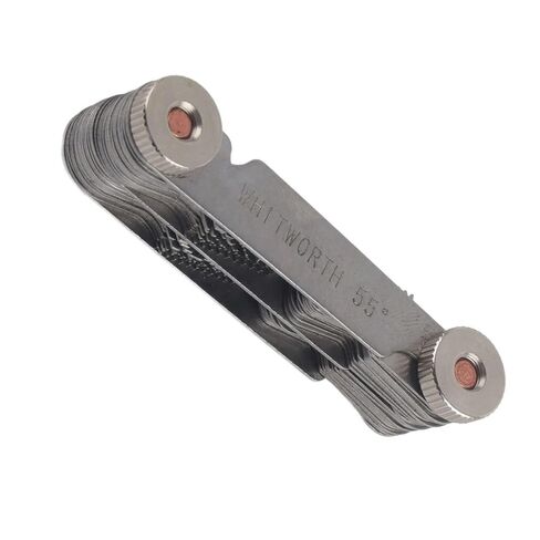 Thread Pitch Cutting 52Pcs Metric & Imperial Measuring Tool Stainless Steel Screw Thread Pitch Gauge 55 Degree & 60 Degree Thread Measuring Gage in Kuwait