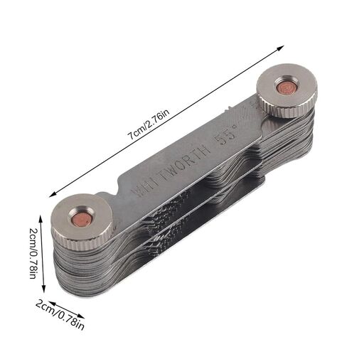 Thread Pitch Cutting 52Pcs Metric & Imperial Measuring Tool Stainless Steel Screw Thread Pitch Gauge 55 Degree & 60 Degree Thread Measuring Gage in Kuwait