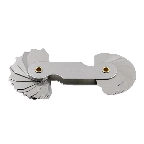 Thread Pitch Cutting 16pcs/Set for Industrial Measurement Measuring Gage Stainless Steel Radius Gauge Screw Pitch Center Measurement Sample R Gauge(R1-6.5mm) in Kuwait