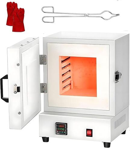 High-Temperature Muffle Furnace 1150℃, 2000w Tabletop Burnout Oven for Jewelry Making & Metal Casting, Durable, Efficient Kiln for Professional & Hobby Use in Kuwait