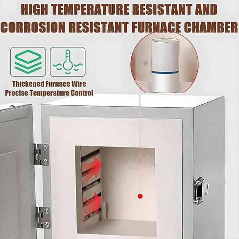 High-Temperature Muffle Furnace 1150℃, 2000w Tabletop Burnout Oven for Jewelry Making & Metal Casting, Durable, Efficient Kiln for Professional & Hobby Use in Kuwait