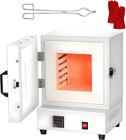 2102℉ Electric Kiln Furnace - 2000w Metal Melting Oven, 4-Sided Constant Temperature, Ideal for Jewelry, Metalworking, Ceramics & Laboratory Use in Kuwait