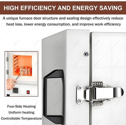 2102℉ Electric Kiln Furnace - 2000w Metal Melting Oven, 4-Sided Constant Temperature, Ideal for Jewelry, Metalworking, Ceramics & Laboratory Use in Kuwait