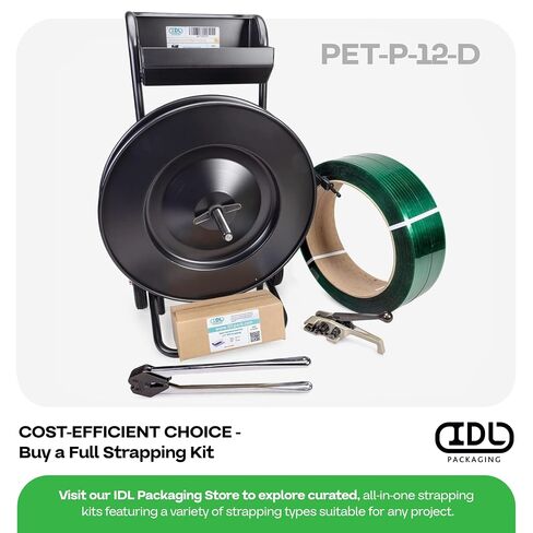 IDL Packaging Open Serrated Seals of 1.25" Length for 5/8" Strap Width Polyester (PET) Strapping (Pack of 100) - Increased Load Securement Due to Serrated Design of Strapping Clips in Kuwait