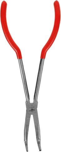 UPKOCH Red Handle 11-inch 90-degree Crucible Tongs Metal Refining Tool for Gold Silver Casting Melting Furnace Clamp Laboratory Crucible Beaker Clamp in Kuwait