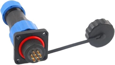 Cable Connector Square Plug Socket SP16 Male and Female Welding Docking 2 3 4 5 6 7 9 pins(SP16-6S) in Kuwait
