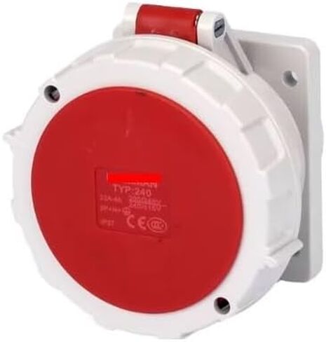 TYP-2123 حاوية مبردة مفتاح تعشيق ميكانيكي مقاوم للماء مع مقبس، 32A 4P IP67 400V وحدة منطق موصل الطاقة الصناعية in Kuwait
