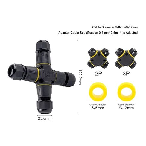برغي توصيل LED طرفي M204-way 2/3-pin (M20 Cross 3P 5-8mm) in Kuwait