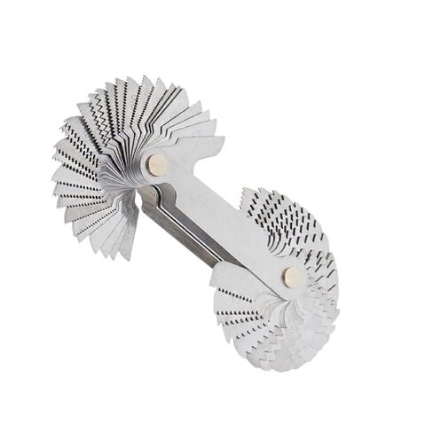 Thread Pitch Cutting 55/60 Degree Thread Pluging Gauge Metric Imperial Gear Tooth Screw Pitch Gauges Carbon Steel Measuring Tool Tap Thread Measurement(58pcs) in Kuwait