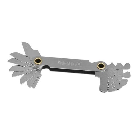 مقياس قياس خيط قطع درجة الخيط، قطعتان من مقياس قياس درجة الخيط Imperial55° Metric60° من الفولاذ المقاوم للصدأ in Kuwait