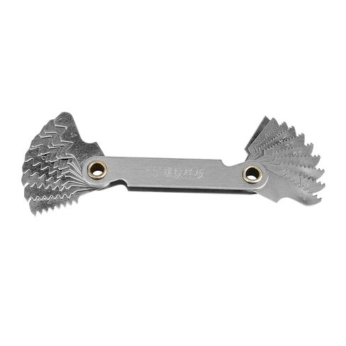 مقياس قياس خيط قطع درجة الخيط، قطعتان من مقياس قياس درجة الخيط Imperial55° Metric60° من الفولاذ المقاوم للصدأ in Kuwait