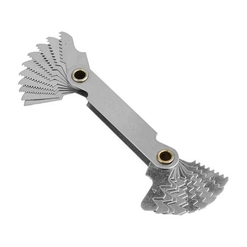 مقياس قياس خيط قطع درجة الخيط، قطعتان من مقياس قياس درجة الخيط Imperial55° Metric60° من الفولاذ المقاوم للصدأ in Kuwait