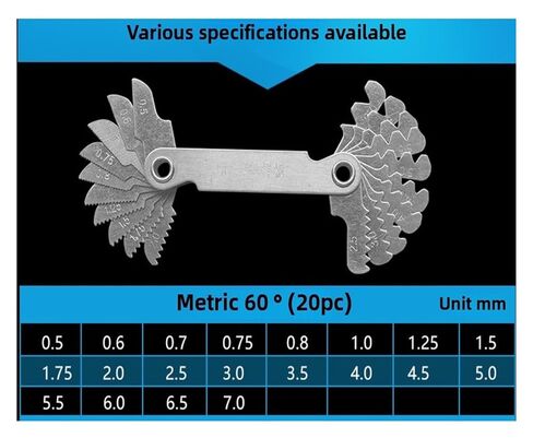 Thread Pitch Cutting 1pc 60 Degree Metric System Thread Pluging Gauge Gear Tooth Screw Pitch Gauges Measuring Center in Kuwait