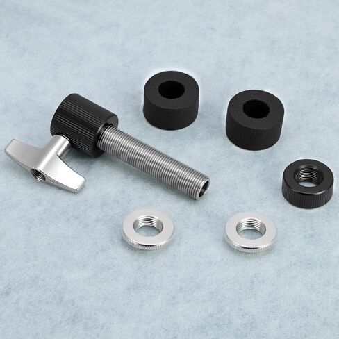 QWORK 13PCS Cymbal Replacement Accessories Kit - Includes Standard Hi-Hat Clutch, Felt Pads, Secure Wing Nuts & Washers, Compatible with Most Drum Sets - Black in Kuwait