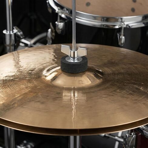 QWORK 13PCS Cymbal Replacement Accessories Kit - Includes Standard Hi-Hat Clutch, Felt Pads, Secure Wing Nuts & Washers, Compatible with Most Drum Sets - Black in Kuwait