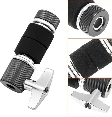 QWORK 13PCS Cymbal Replacement Accessories Kit - Includes Standard Hi-Hat Clutch, Felt Pads, Secure Wing Nuts & Washers, Compatible with Most Drum Sets - Black in Kuwait
