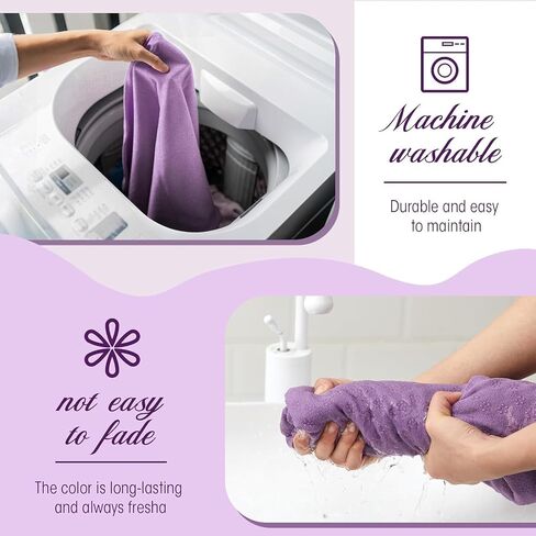 Hot Yoga Towel - Microfiber Non Slip Yoga Mat Towel with Grip Dot Sweat Absorbent Towel for Hot Yoga, Pilates and Fitness 72" x 24", Purple in Kuwait