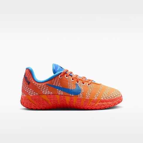 حذاء كرة السلة Nike Ja 3 Big Kids (أزرق كريستالي/برتقالي عشبي/كحلي منتصف الليل/فضي معدني) in Kuwait