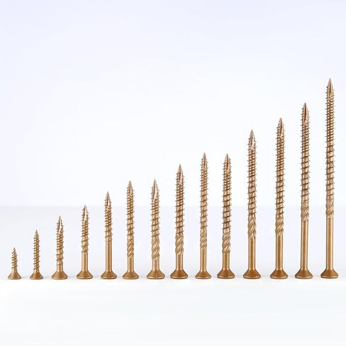 Deck Screws #10 x 2 Inch, 84 PCS Wood Screws Torx Drive Head for Outdoor Decking Wood Fence, Exterior Epoxy Coated Brown Finish with T25 Star Bit in Kuwait