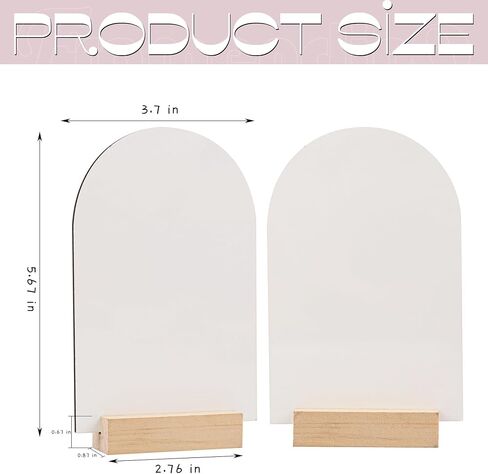 Framendino, 10 Pack Sublimation Arch Table Sign MDF Signage With Stand for Wedding Party Decoration in Kuwait