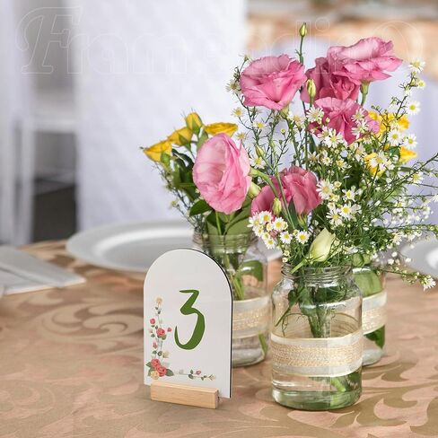 Framendino, 10 Pack Sublimation Arch Table Sign MDF Signage With Stand for Wedding Party Decoration in Kuwait