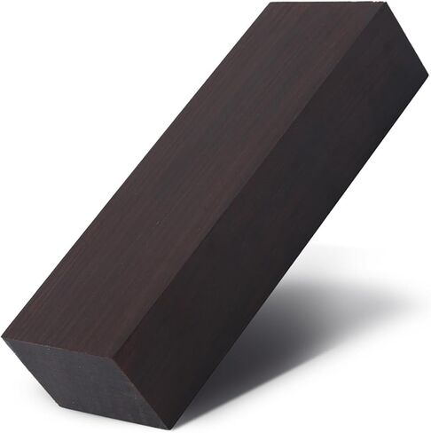 Yunseity Ebony Wood Block, 12x4x2.5cm Black Ebony Wood Lumber for Handle Plate, Solid Timber for Musical Instruments, Crafting Block in Kuwait