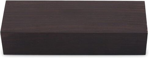 Yunseity Ebony Wood Block, 12x4x2.5cm Black Ebony Wood Lumber for Handle Plate, Solid Timber for Musical Instruments, Crafting Block in Kuwait
