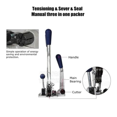 Strapping Machine, Manual Strapping Machine Packaging Hand Tool Set Plastic 13mm PP Packing Strap Belt Tensioner Cutter Wrapping Industry Banding Tool in Kuwait
