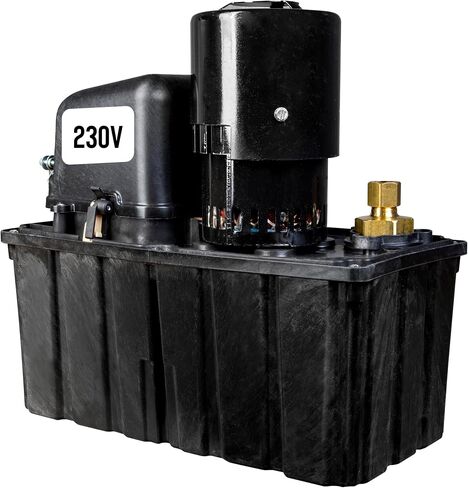 ليتل جاينت HT-VCL-30-P 1/8 حصان، 208-230 فولت، 350 جالون في الساعة، 32 قدم. إيقاف التشغيل، مضخة مكثفات ذات درجة حرارة عالية مع 14 قدمًا. أسلاك الرصاص، أسود، 553130102 in Kuwait