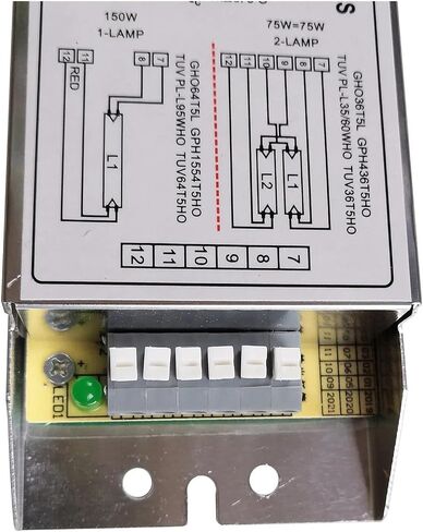 CAARLA الصابورة الإلكترونية كوابح إلكترونية 230 فولت إضاءة الصابورة لمصباحين 2x35W-75W أو 1 مصباح 1x95-150W PH6-800-150W in Kuwait