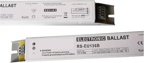 CAARLA Electronic Ballast RS-EU136B 110V 36WX1 T8 Lamp Electronic Ballast Lighting Starter EEI=A3, 2-Pack in Kuwait