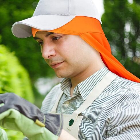 BESPORTBLE 2Pcs Reflective Cooling Skull Caps with Neck Shade for Men Outdoor Cycling Fishing Hiking Sun Neck Protector Breathable Sports Hat Orange in Kuwait