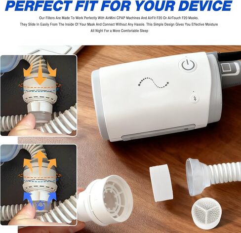Humidifiers Plus for Air - mini - (6 Pack) HME for air - mini Humidifiers Plus,Replacement Humidifier Filter - Compatible with Airmini CPAP Machine & P10, N20, N30,Individually Sealed in Kuwait