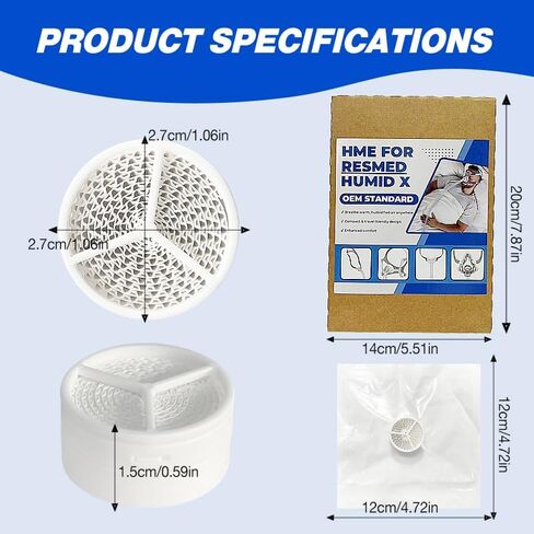 Humidifiers Plus for Air - mini - (6 Pack) HME for air - mini Humidifiers Plus,Replacement Humidifier Filter - Compatible with Airmini CPAP Machine & P10, N20, N30,Individually Sealed in Kuwait