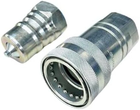 قارنات توصيل هيدروليكية سريعة التوصيل مقاس 1 بوصة AG ISO 5675، خيط NPT مقاس 1 بوصة، مجموعة واحدة مع أغطية غبار صفراء متضمنة in Kuwait