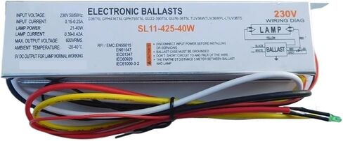 CAARLA Electronic Ballast SL11-425-40W Lamp Electronic Ballasts T5 40W Ballast for GPH436T5L GPH793T5L GPH843T5L G36T5L TUV36WT5 TUVPL-L36W in Kuwait