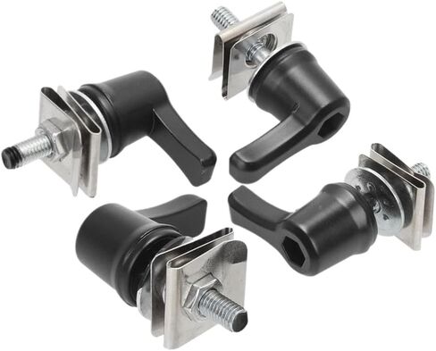 4 Pcs Black Universal Saddlebag Lever Lock Bolts And Nuts Kit Compatible With CVO Touring Road Breakout Deluxe in Kuwait
