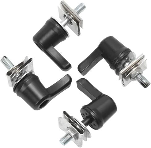 4 Pcs Black Universal Saddlebag Lever Lock Bolts And Nuts Kit Compatible With CVO Touring Road Breakout Deluxe in Kuwait