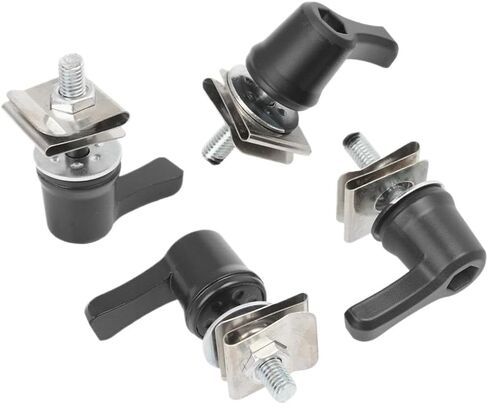 4 Pcs Black Universal Saddlebag Lever Lock Bolts And Nuts Kit Compatible With CVO Touring Road Breakout Deluxe in Kuwait