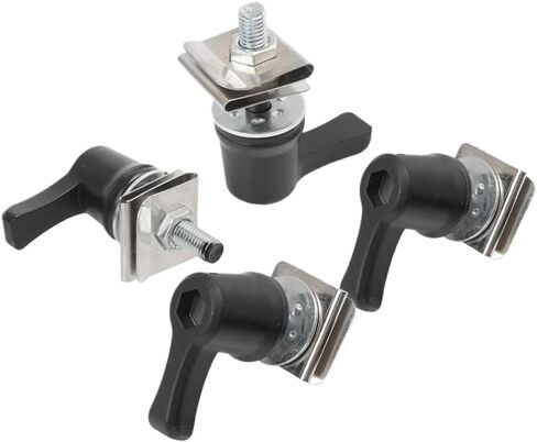 4 Pcs Black Universal Saddlebag Lever Lock Bolts And Nuts Kit Compatible With CVO Touring Road Breakout Deluxe in Kuwait
