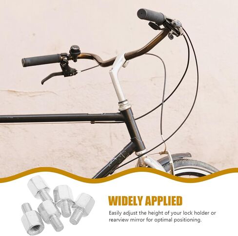 Homoyoyo 5pcs Alloy Bike Lock Holder Screws M10 Thread Bolt for Motorcycle Rearview Mirror Height Adjustment with Easy Installation and Versatile Compatibility for Bicycle Wire Racks in Kuwait