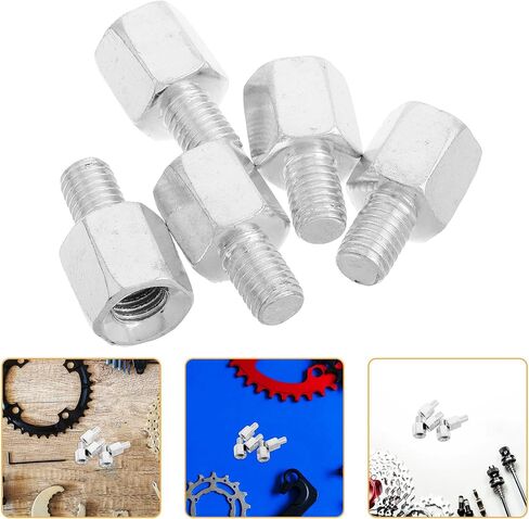 Homoyoyo 5pcs Alloy Bike Lock Holder Screws M10 Thread Bolt for Motorcycle Rearview Mirror Height Adjustment with Easy Installation and Versatile Compatibility for Bicycle Wire Racks in Kuwait