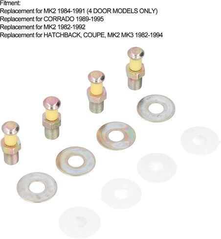 4pcs Door Lock Bolts Repair Kit for Corrado 1989-1995, MK2 1984-1991 4 Door Only, 357837034, ABS Metal in Kuwait