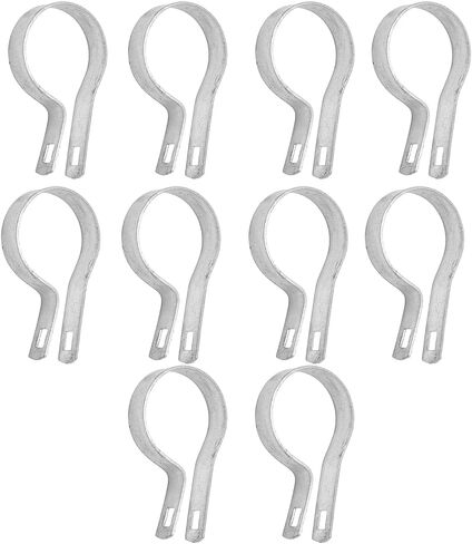 Tension Band 2-1/2" (Fits 2-3/8" OD Posts), 100 Pack with Bolt & Nut, Hot Dip Galvanized Steel Chain Link Fence Fitting, Heavy Duty Fence Hardware for Residential & Commercial Use in Kuwait