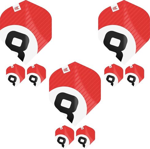 تصميم سهام الهدف تشيكان 3 × مجموعات من المحترفين. رحلات دارت رقم 2 باللون الأحمر الفائق - 9 في المجموع in Kuwait