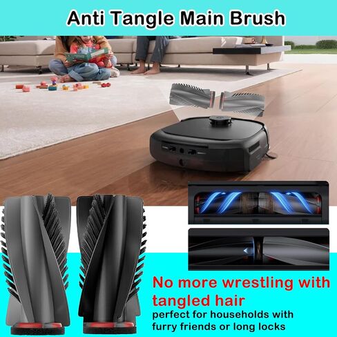 23 Pack Replacement Parts Compatible with eufy E28 Omni / E25 Omni Robot Vacuum Accessories, Include 2 Roller Mops, 1 Set Main Brush, 6 Dust Bags, 4 Filters, 8 Side Brushes, 1 Cleaning Brush in Kuwait